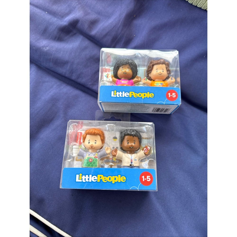 Fisher-Price Little People 4 Figure Artist Barista Doctor Kids Toys NEW 2021